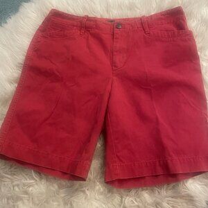 Lauren Ralph Lauren Chino Shorts Womens Sz 8 Red Classic Y2K